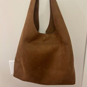 Abercrombie brown suede leather bag